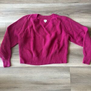 a new day Women's Fuchsia V-Neck Sweater